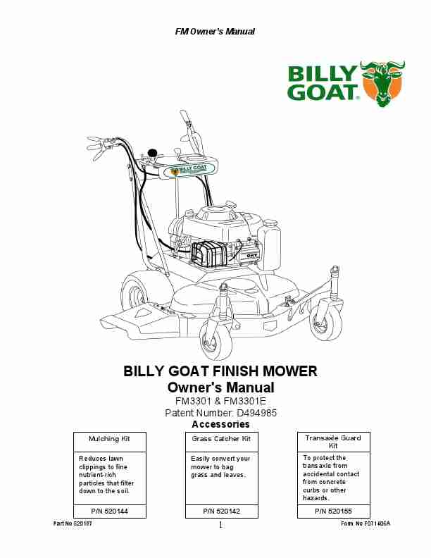 Billy Goat Lawn Mower FM3301, FM3301E-page_pdf